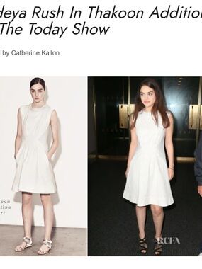 Thakoon Addition gray white pleated  dress